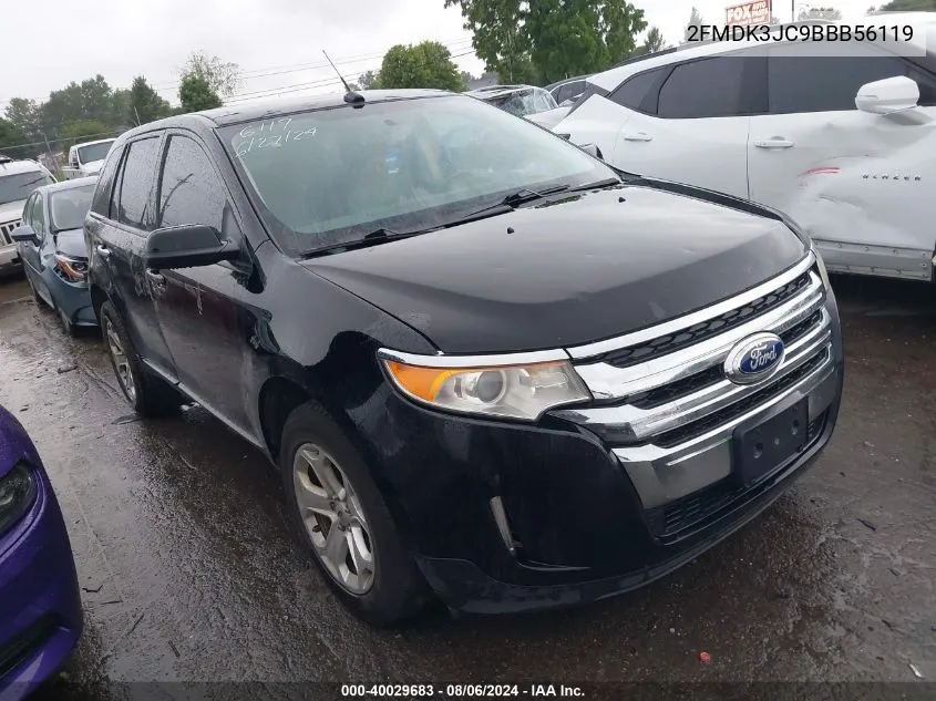 2011 Ford Edge Sel VIN: 2FMDK3JC9BBB56119 Lot: 40029683