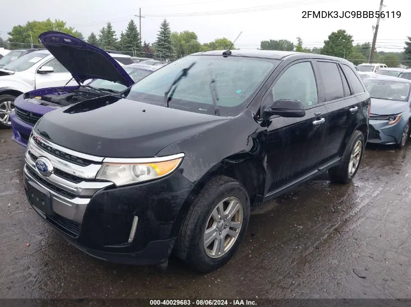 2011 Ford Edge Sel VIN: 2FMDK3JC9BBB56119 Lot: 40029683