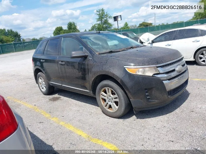 2011 Ford Edge Se VIN: 2FMDK3GC2BBB26516 Lot: 40100348