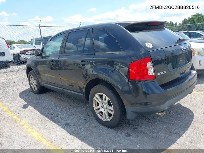 2011 Ford Edge Se VIN: 2FMDK3GC2BBB26516 Lot: 40100348