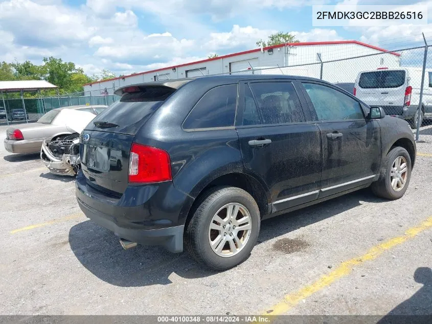 2011 Ford Edge Se VIN: 2FMDK3GC2BBB26516 Lot: 40100348