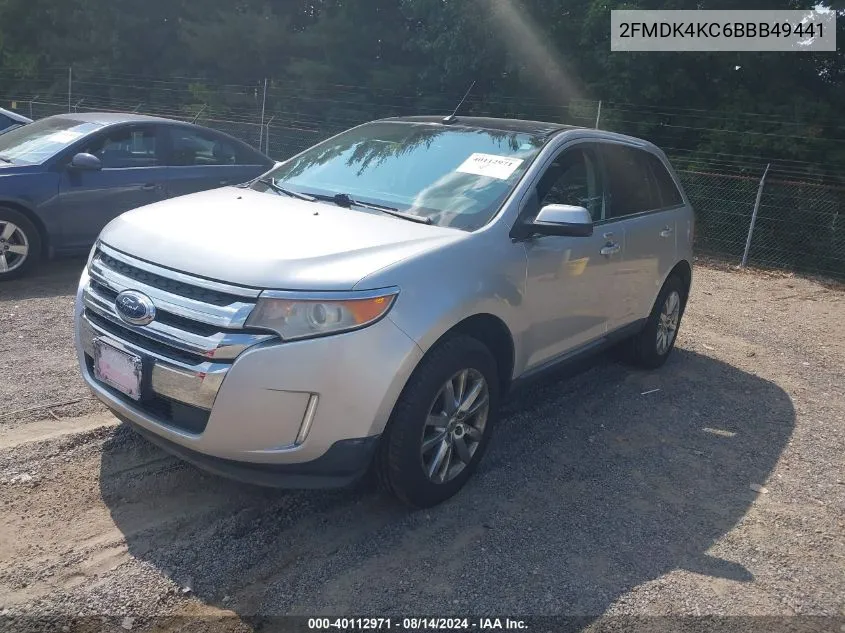 2011 Ford Edge Limited VIN: 2FMDK4KC6BBB49441 Lot: 40112971