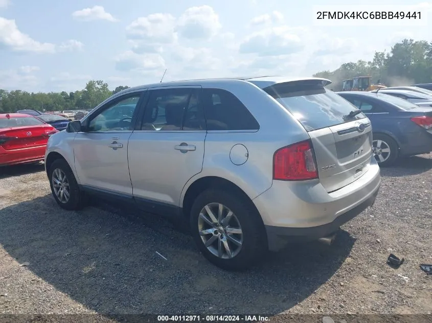 2011 Ford Edge Limited VIN: 2FMDK4KC6BBB49441 Lot: 40112971