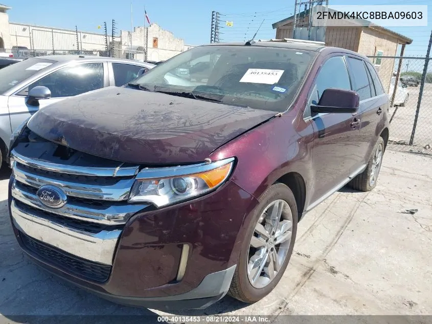 2011 Ford Edge Limited VIN: 2FMDK4KC8BBA09603 Lot: 40135453