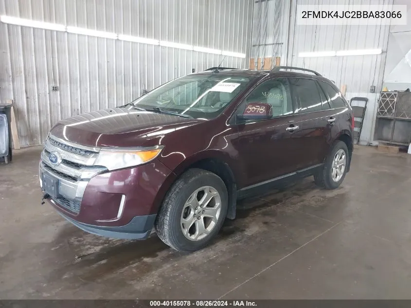 2011 Ford Edge Sel VIN: 2FMDK4JC2BBA83066 Lot: 40155078