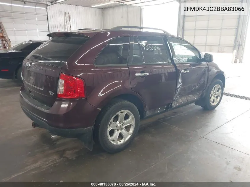 2011 Ford Edge Sel VIN: 2FMDK4JC2BBA83066 Lot: 40155078