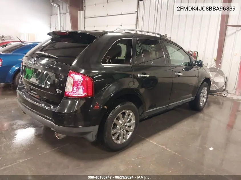 2011 Ford Edge Sel VIN: 2FMDK4JC8BBA96839 Lot: 40180747