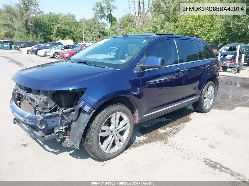 2FMDK3KC8BBA42014 2011 Ford Edge Limited