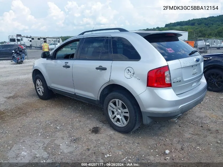 2011 Ford Edge Se VIN: 2FMDK3GC5BBA12154 Lot: 40207177