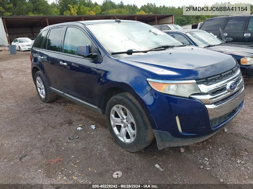 2011 Ford Edge Sel VIN: 2FMDK3JC6BBA41154 Lot: 40229242