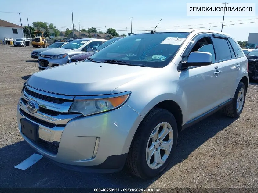 2011 Ford Edge Sel VIN: 2FMDK4JC8BBA46040 Lot: 40250137