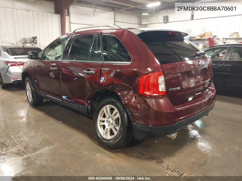 2011 Ford Edge Se VIN: 2FMDK3GC8BBA70601 Lot: 40268555