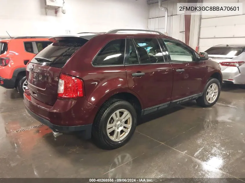 2011 Ford Edge Se VIN: 2FMDK3GC8BBA70601 Lot: 40268555