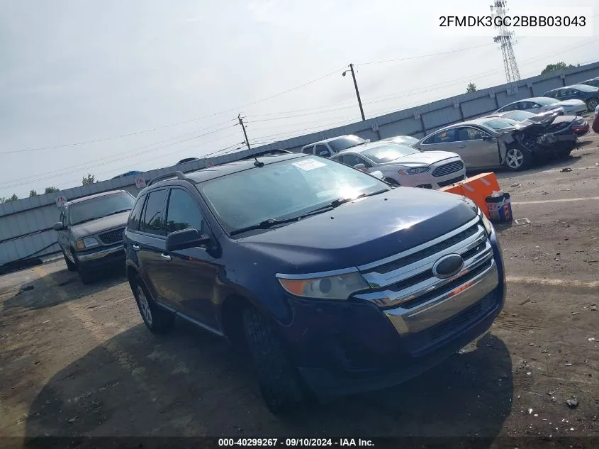 2FMDK3GC2BBB03043 2011 Ford Edge Se