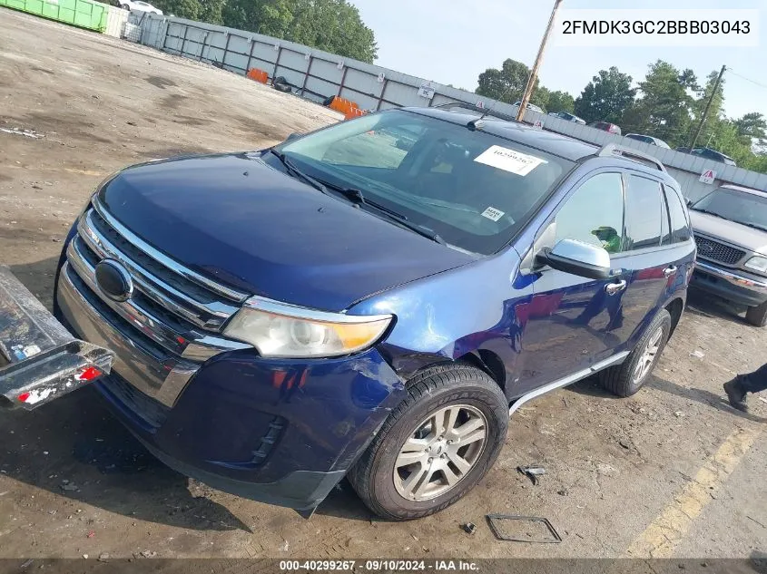 2011 Ford Edge Se VIN: 2FMDK3GC2BBB03043 Lot: 40299267