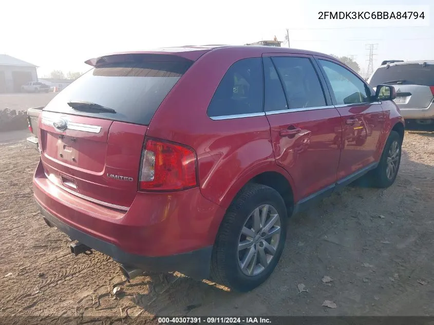 2FMDK3KC6BBA84794 2011 Ford Edge Limited