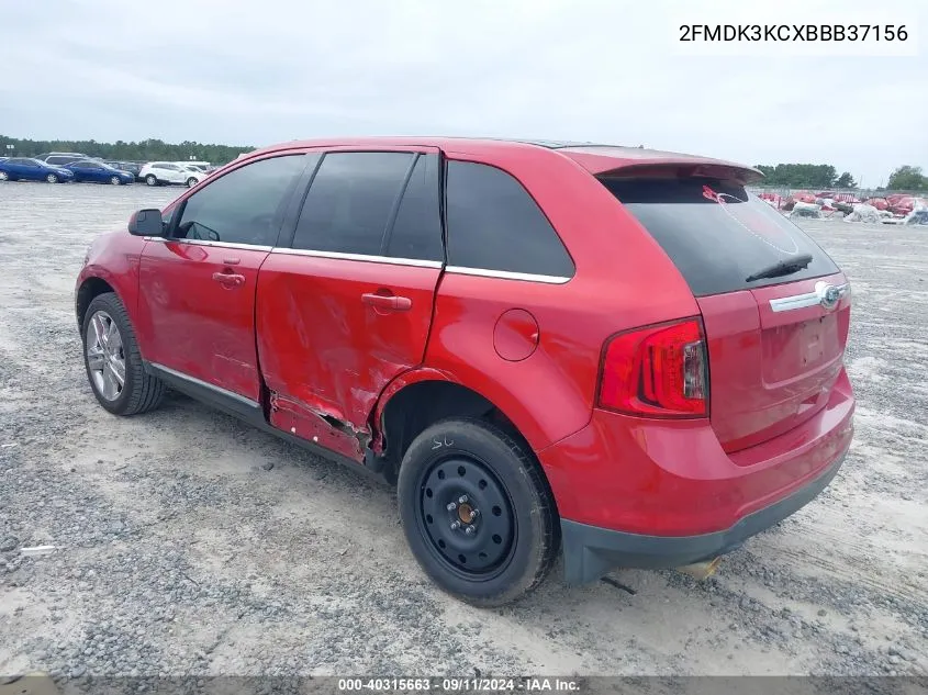 2011 Ford Edge Limited VIN: 2FMDK3KCXBBB37156 Lot: 40315663