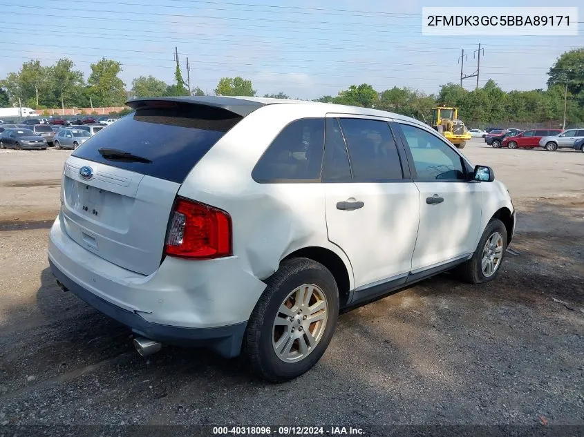 2FMDK3GC5BBA89171 2011 Ford Edge Se