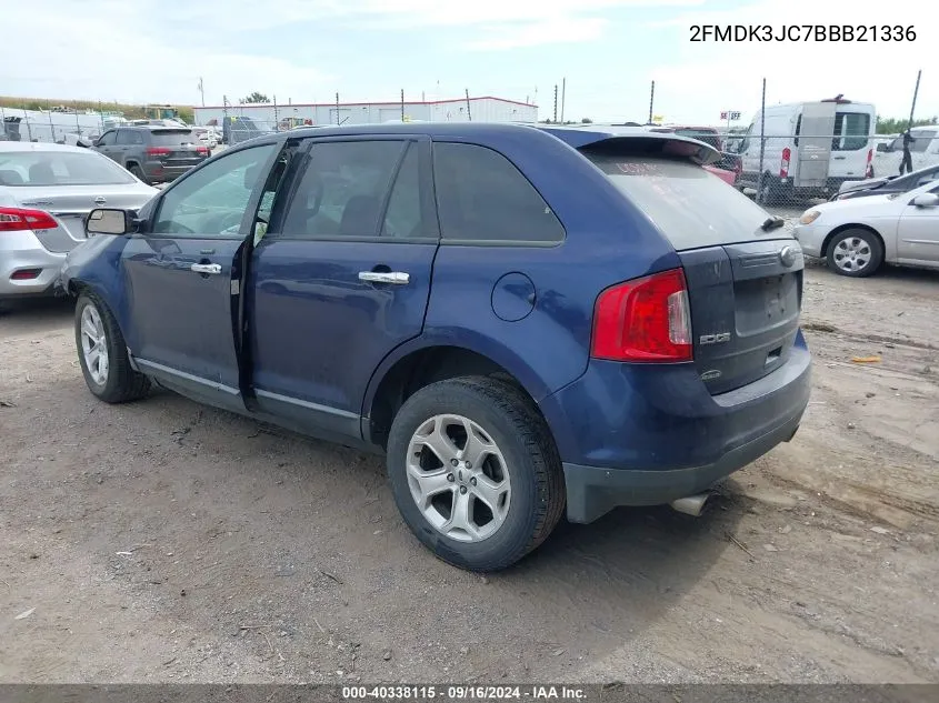 2011 Ford Edge Sel VIN: 2FMDK3JC7BBB21336 Lot: 40338115