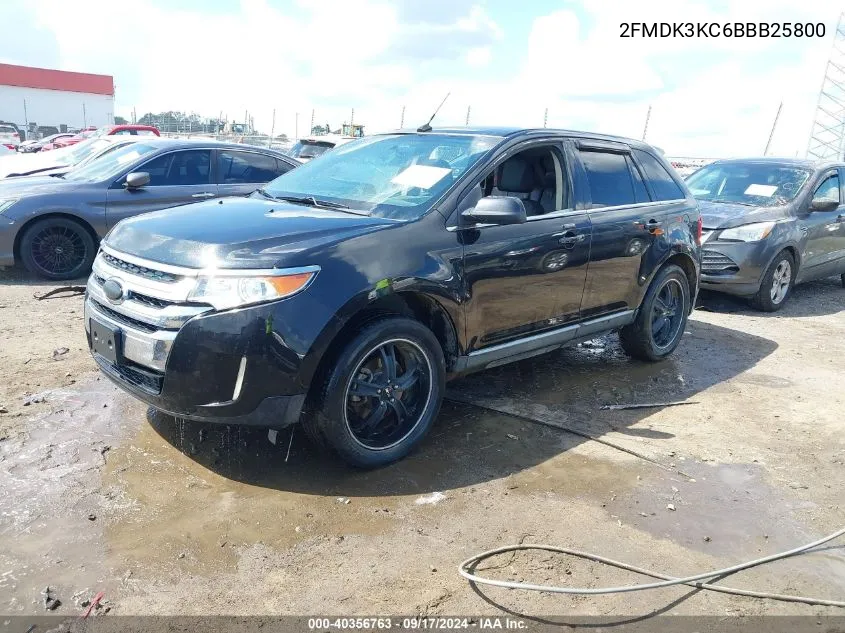 2011 Ford Edge Limited VIN: 2FMDK3KC6BBB25800 Lot: 40356763