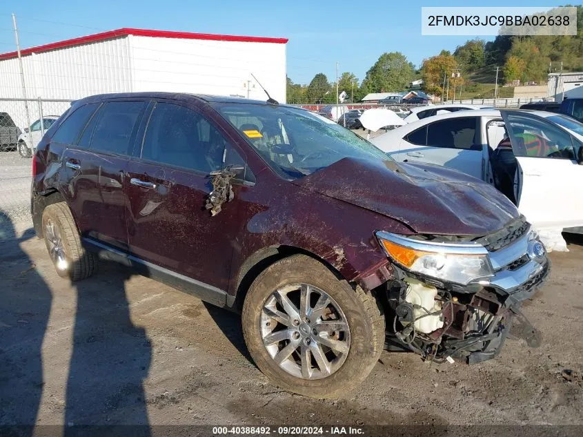 2011 Ford Edge Sel VIN: 2FMDK3JC9BBA02638 Lot: 40388492