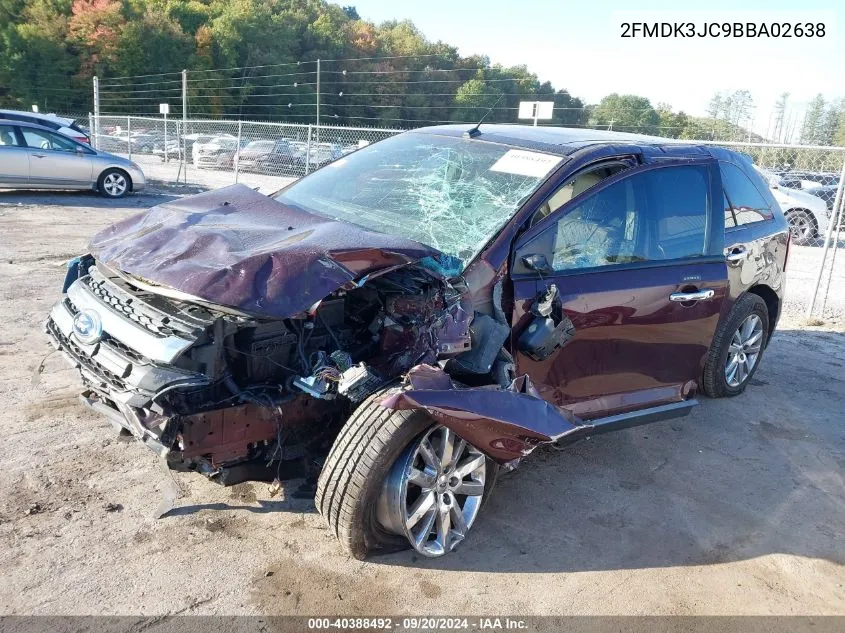 2011 Ford Edge Sel VIN: 2FMDK3JC9BBA02638 Lot: 40388492