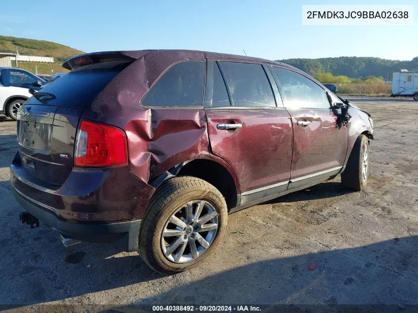 2011 Ford Edge Sel VIN: 2FMDK3JC9BBA02638 Lot: 40388492