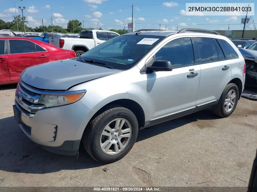 2011 Ford Edge Se VIN: 2FMDK3GC2BBB41033 Lot: 40391821