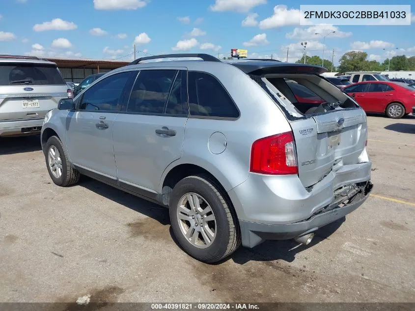 2011 Ford Edge Se VIN: 2FMDK3GC2BBB41033 Lot: 40391821