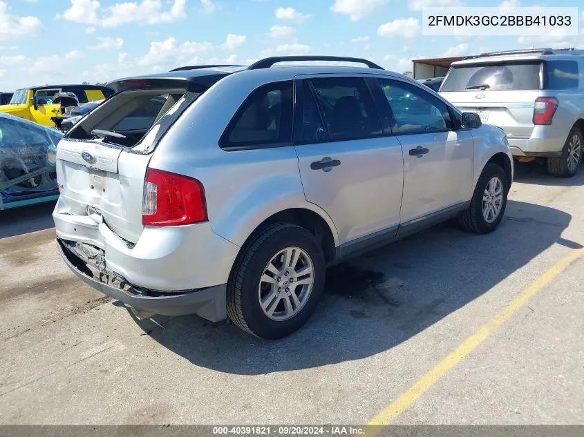 2011 Ford Edge Se VIN: 2FMDK3GC2BBB41033 Lot: 40391821