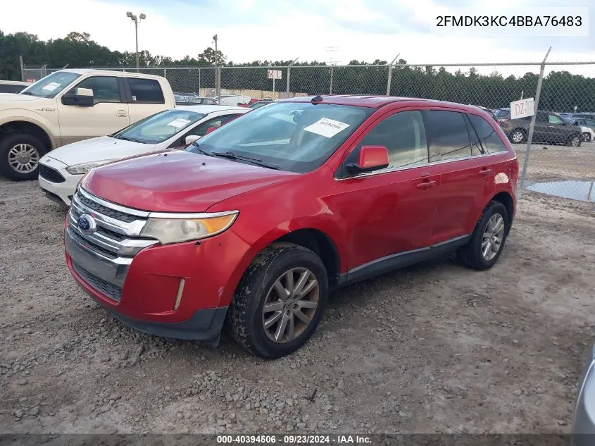 2011 Ford Edge Limited VIN: 2FMDK3KC4BBA76483 Lot: 40394506