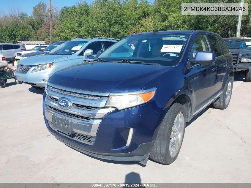 2011 Ford Edge Limited VIN: 2FMDK4KC3BBA34246 Lot: 40397170