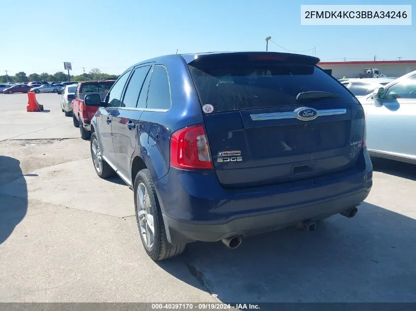 2011 Ford Edge Limited VIN: 2FMDK4KC3BBA34246 Lot: 40397170