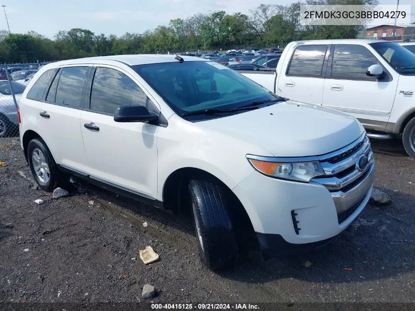 2011 Ford Edge Se VIN: 2FMDK3GC3BBB04279 Lot: 40415125