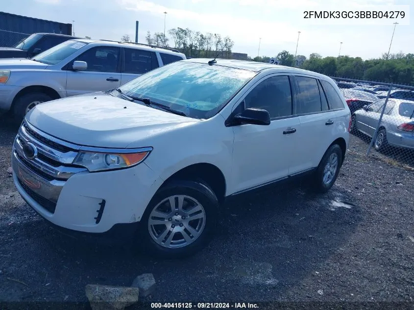 2011 Ford Edge Se VIN: 2FMDK3GC3BBB04279 Lot: 40415125