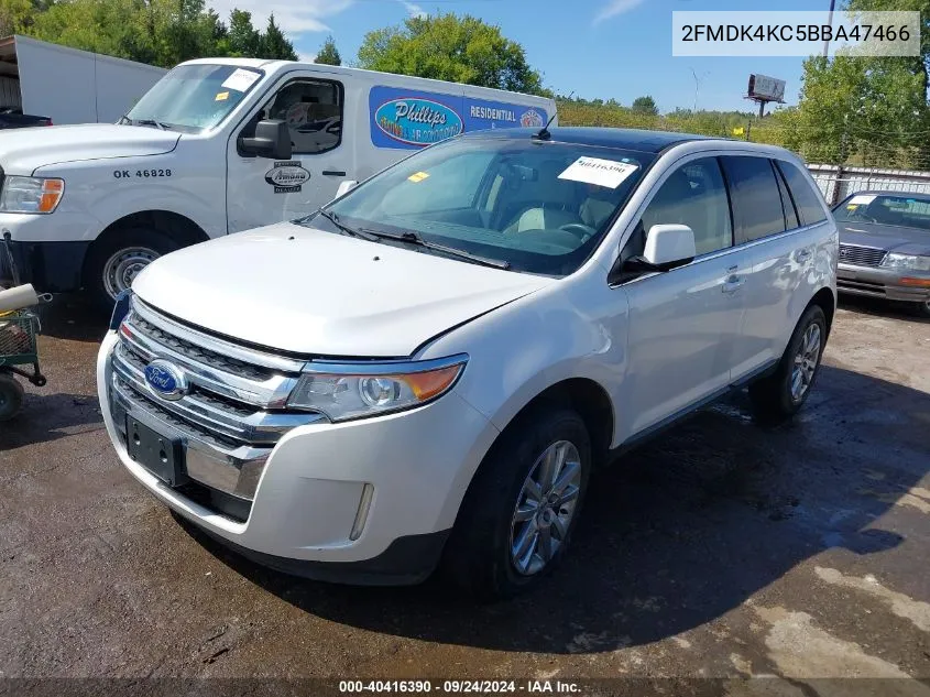 2011 Ford Edge Limited VIN: 2FMDK4KC5BBA47466 Lot: 40416390