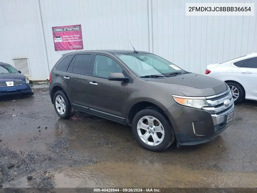 2011 Ford Edge Sel VIN: 2FMDK3JC8BBB36654 Lot: 40428944