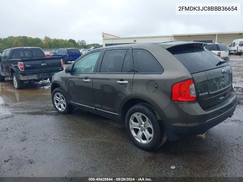 2011 Ford Edge Sel VIN: 2FMDK3JC8BBB36654 Lot: 40428944