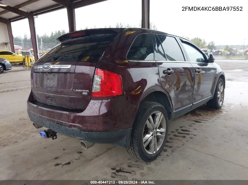 2011 Ford Edge Limited VIN: 2FMDK4KC6BBA97552 Lot: 40447213