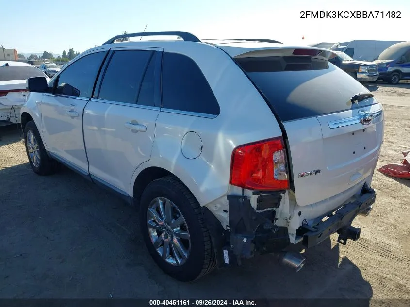 2011 Ford Edge Limited VIN: 2FMDK3KCXBBA71482 Lot: 40451161