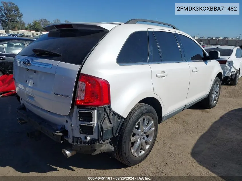 2011 Ford Edge Limited VIN: 2FMDK3KCXBBA71482 Lot: 40451161