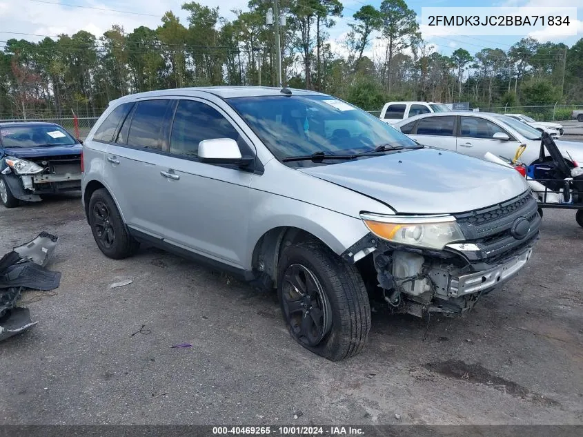 2011 Ford Edge Sel VIN: 2FMDK3JC2BBA71834 Lot: 40469265