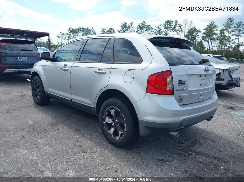 2011 Ford Edge Sel VIN: 2FMDK3JC2BBA71834 Lot: 40469265