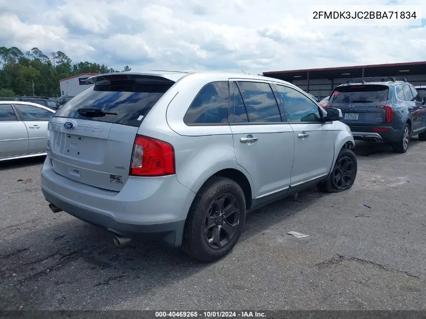 2011 Ford Edge Sel VIN: 2FMDK3JC2BBA71834 Lot: 40469265