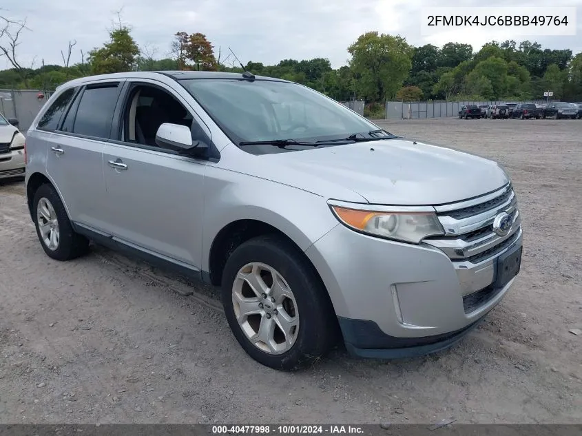 2011 Ford Edge Sel VIN: 2FMDK4JC6BBB49764 Lot: 40477998