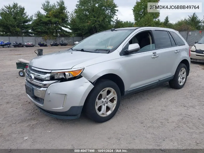 2011 Ford Edge Sel VIN: 2FMDK4JC6BBB49764 Lot: 40477998