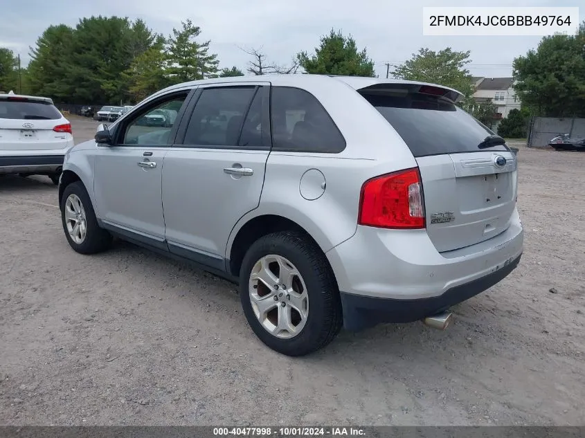 2011 Ford Edge Sel VIN: 2FMDK4JC6BBB49764 Lot: 40477998