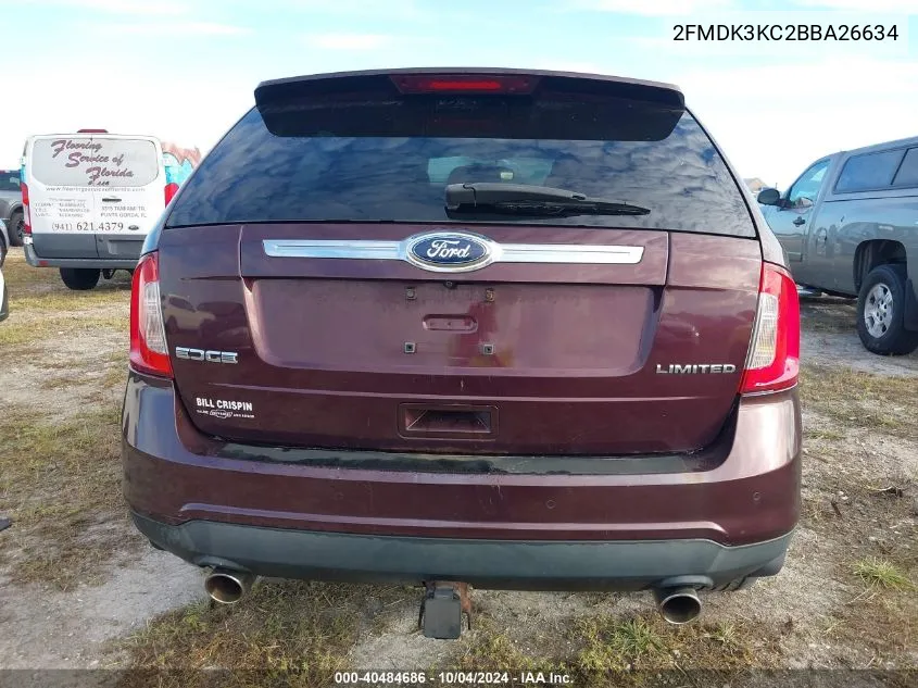 2011 Ford Edge Limited VIN: 2FMDK3KC2BBA26634 Lot: 40484686