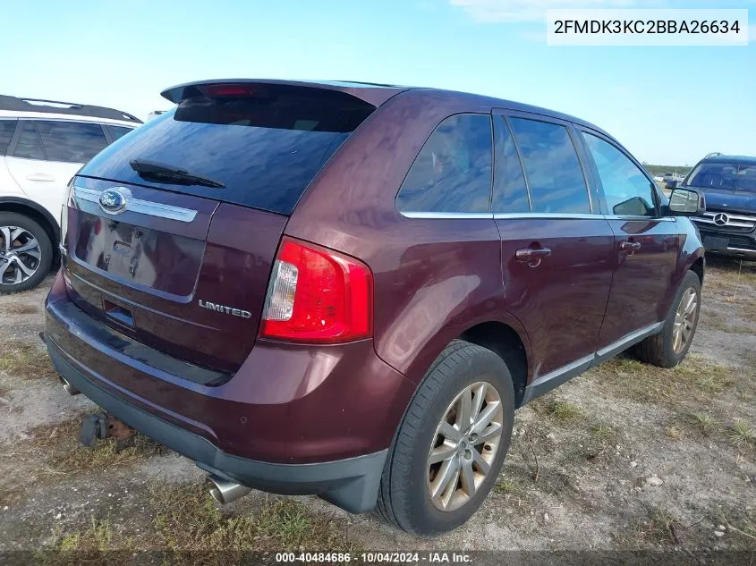 2011 Ford Edge Limited VIN: 2FMDK3KC2BBA26634 Lot: 40484686