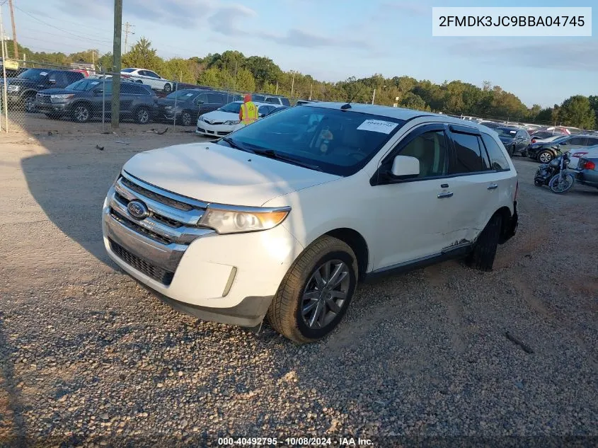 2011 Ford Edge Sel VIN: 2FMDK3JC9BBA04745 Lot: 40492795